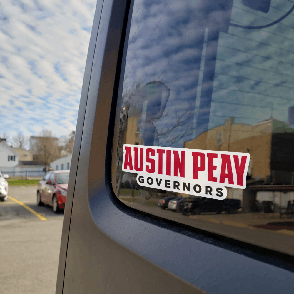 Austin Peay University Logo Sticker for Back of Car