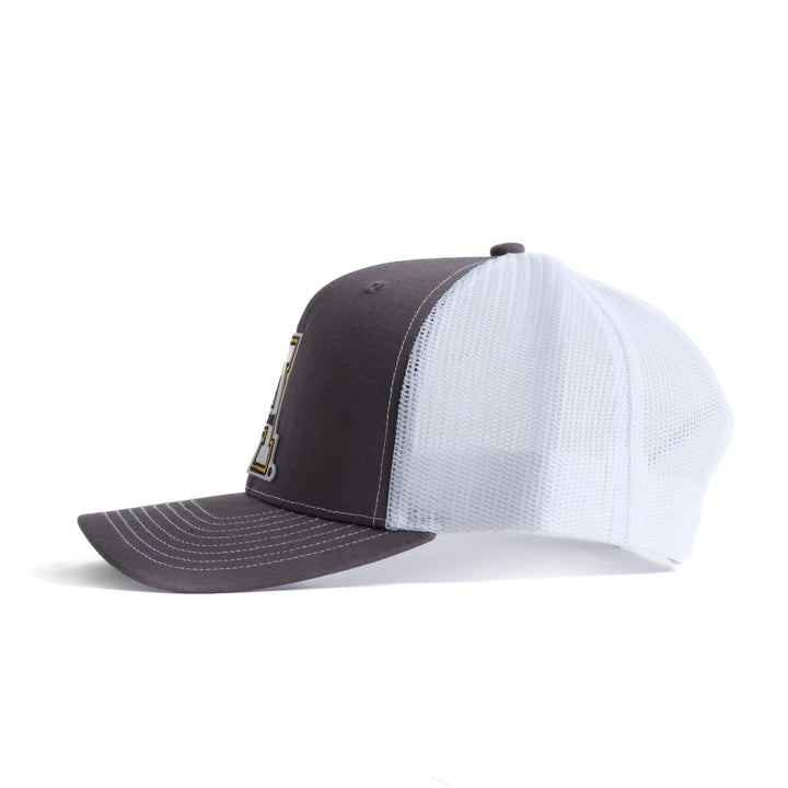 Side Profile of App State A Trucker Hat