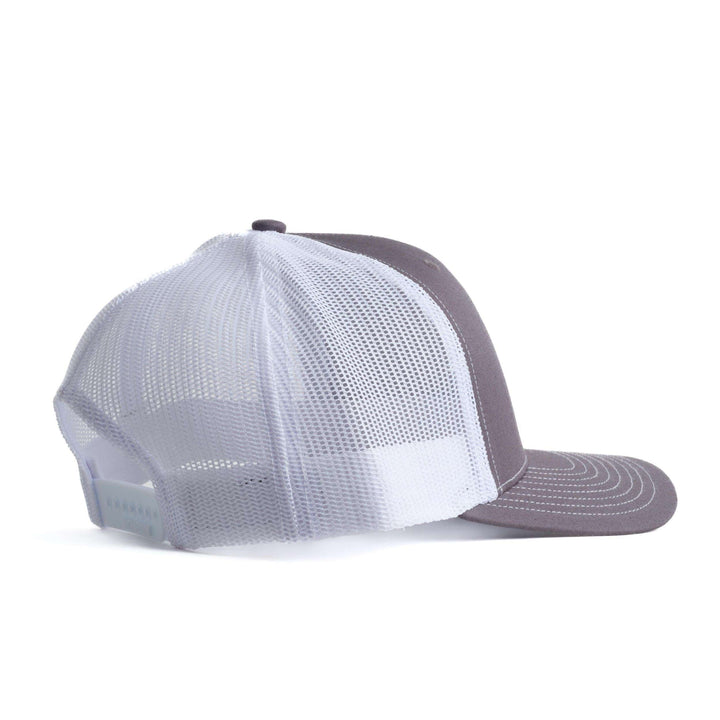 Side profile of App State trucker hat