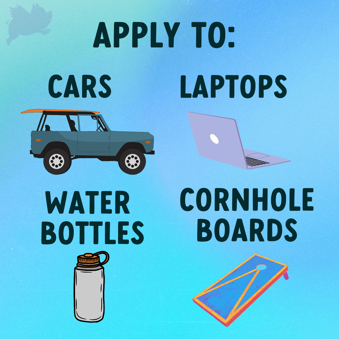 Alma College White Block A Car Decal