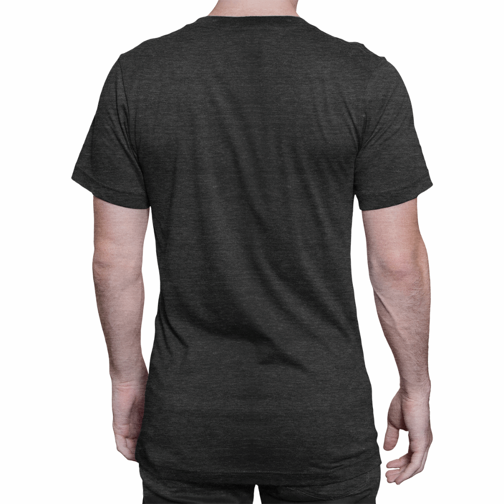 Back of Black Charcoal T-Shirt from Nudge Printing