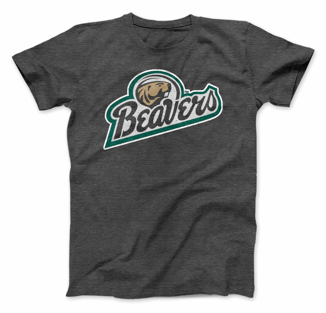 Bemidji State University Beavers Design On Grey Super Soft T-shirt