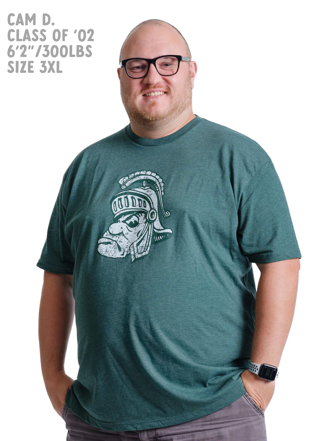 Green Gruff Sparty T Shirt in size 3XL