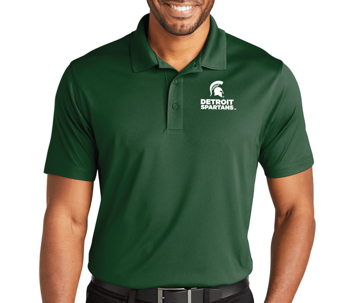 Detroit Spartans Green Unisex Polo On Model