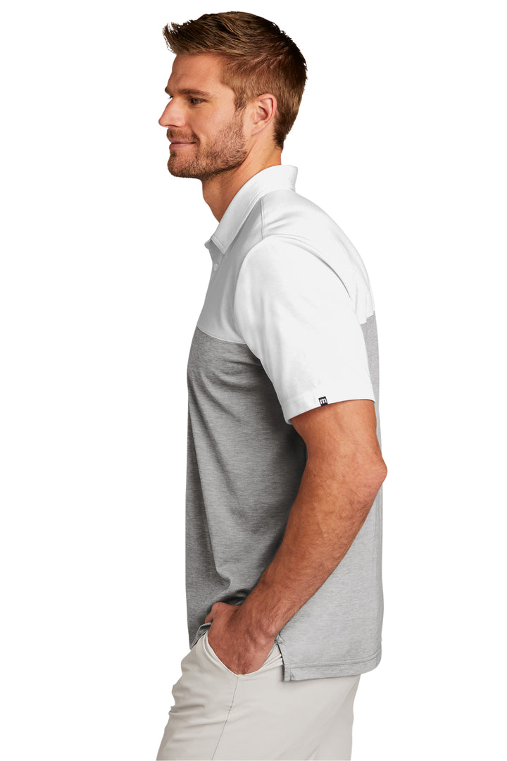 Detroit Spartans TravisMathew Grey and White Unisex Polo Side