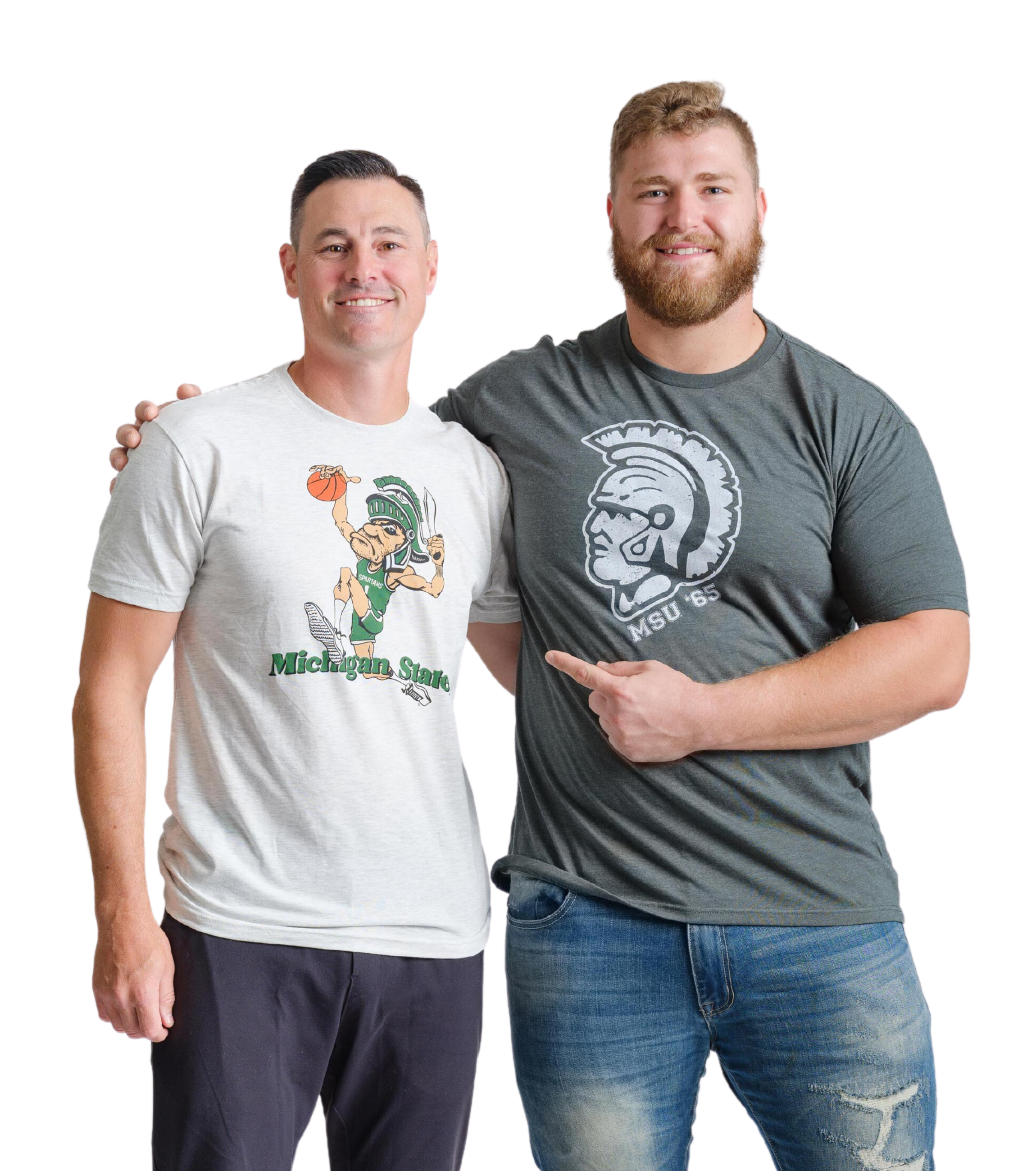 Tim and Maverick MSU Basketball and Football Players