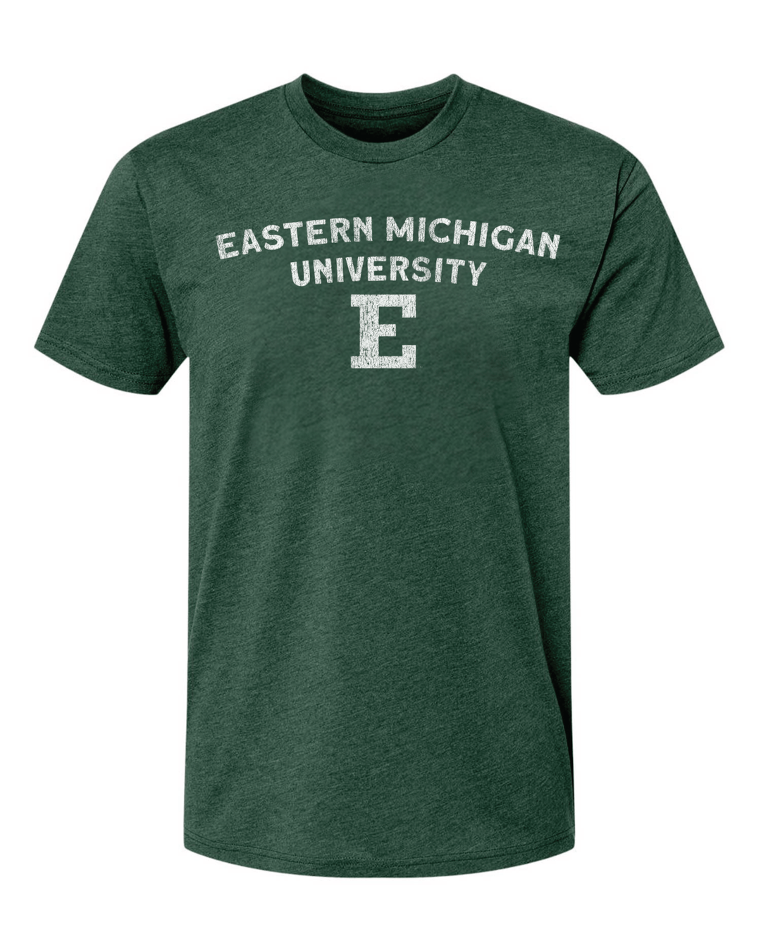 Eastern Michigan University Wordmark on Green T-Shirt mock up