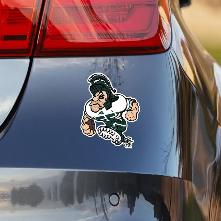 Michigan State Gruff Sparty Football Decal on car