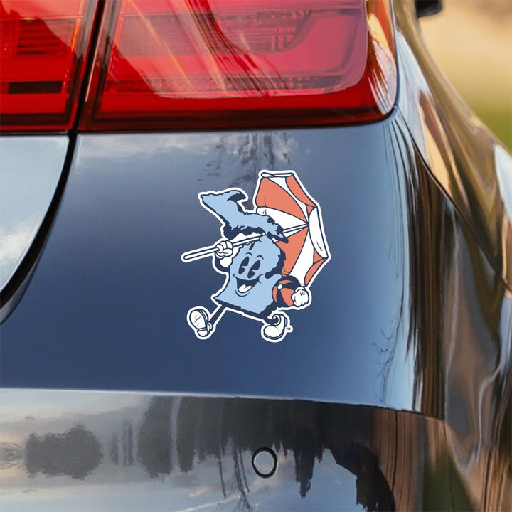 Retro State of Michigan Car Decal from Nudge Printing