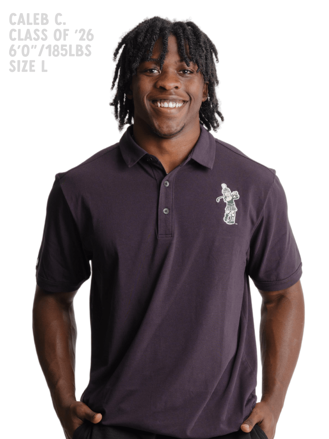 Michigan State University Spartans Golfing Sparty OGIO Unisex Polo - Black