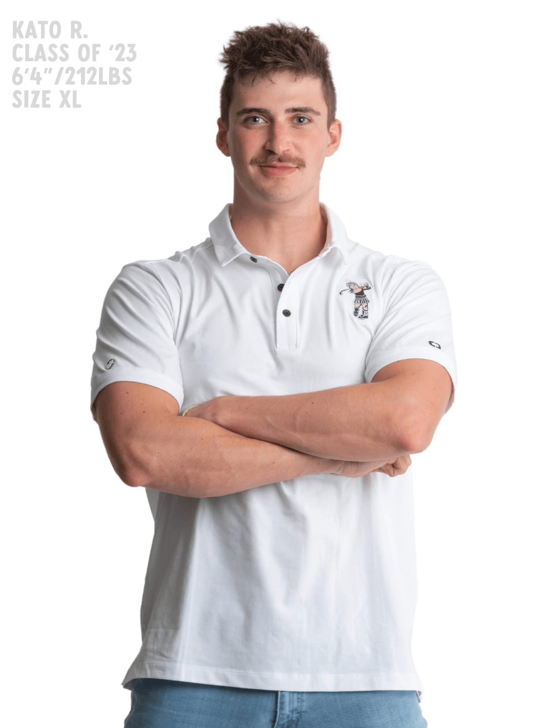 Michigan State University Spartans Golfing Sparty OGIO Unisex Polo - White