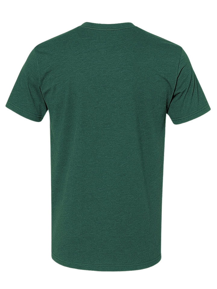 Plain green t-shirt with a plain background