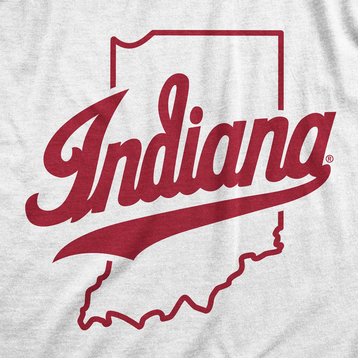 Close Up of Indiana Script IU Hoodie from Nudge Printing