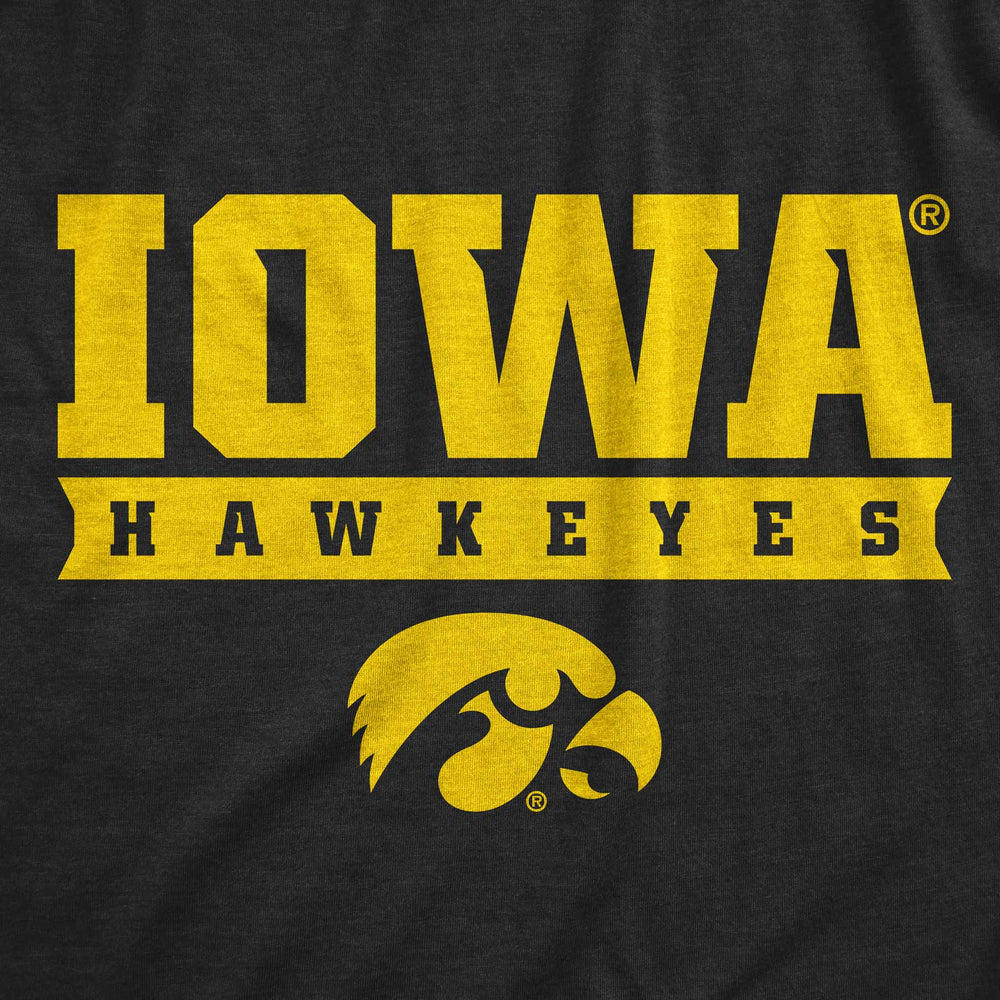 Iowa Hawkeyes Athletic Black Sweatshirt Close Up