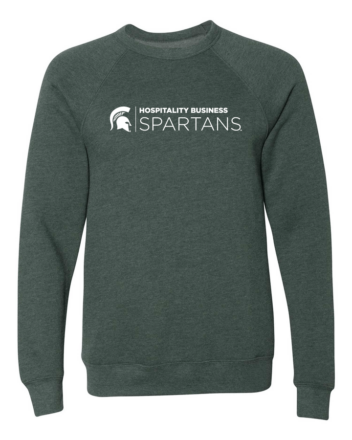 Michigan State Hospitality Business Green Crewneck Sweatshirt