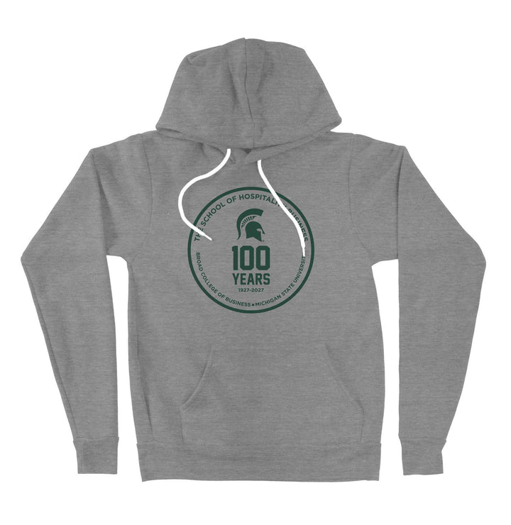 Michigan State Hospitality Business 100 Year Anniversary Grey Hoodie