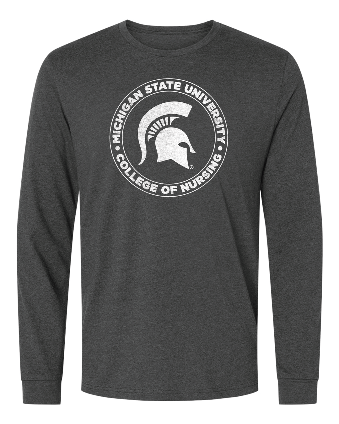 Charcoal Michigan State College of Nursing Long Sleeve Shirt