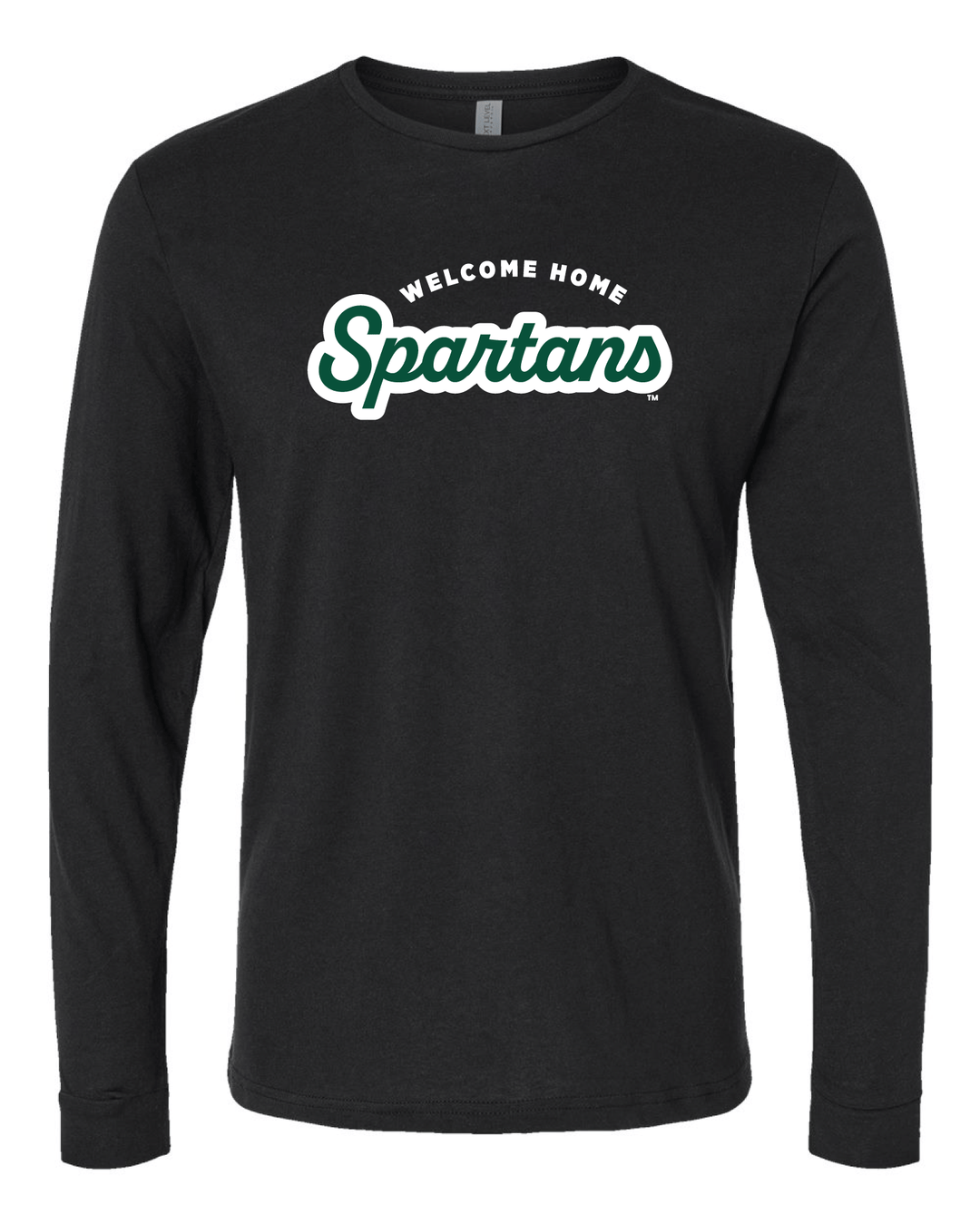 MSU Homecoming | Welcome Home Spartans Unisex Adult Black Long Sleeve Shirt