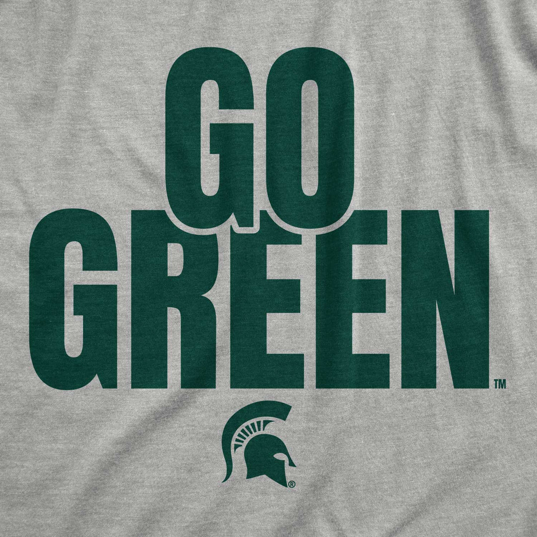 Grey Michigan State Shirt with Go Green