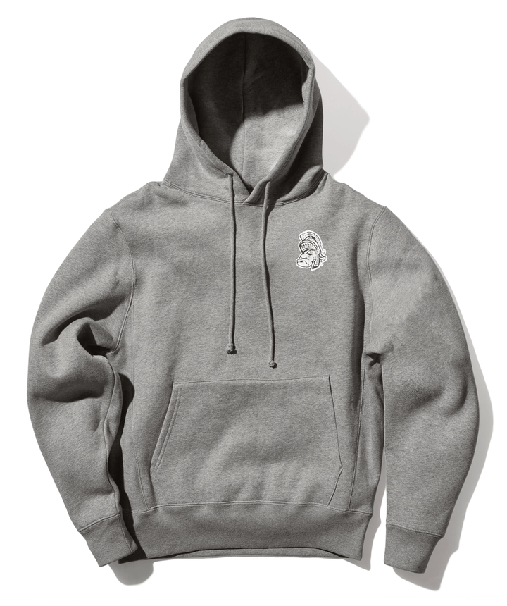 Michigan State Gruff Sparty Varsity Hoodie in Heather Grey
