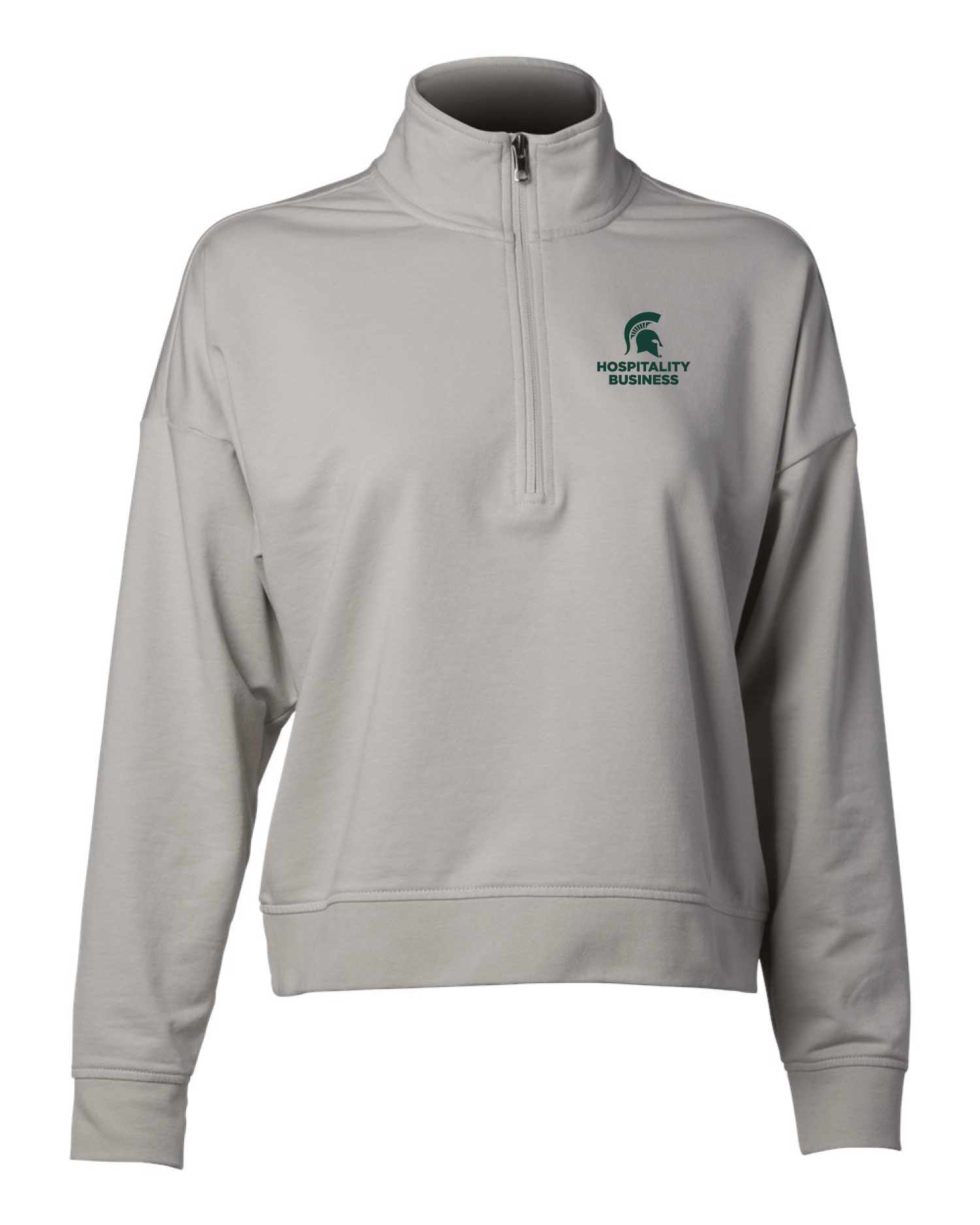 Michigan State Hospitality Business Women's Perform QuarterZip Nudge