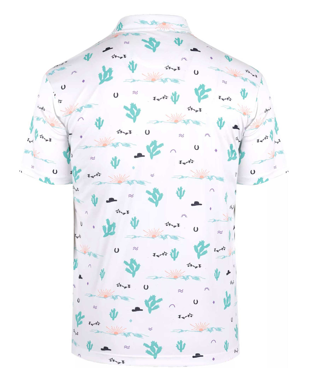 Back view of the Michigan State Swannies Cactus Polo from Nudge Printing