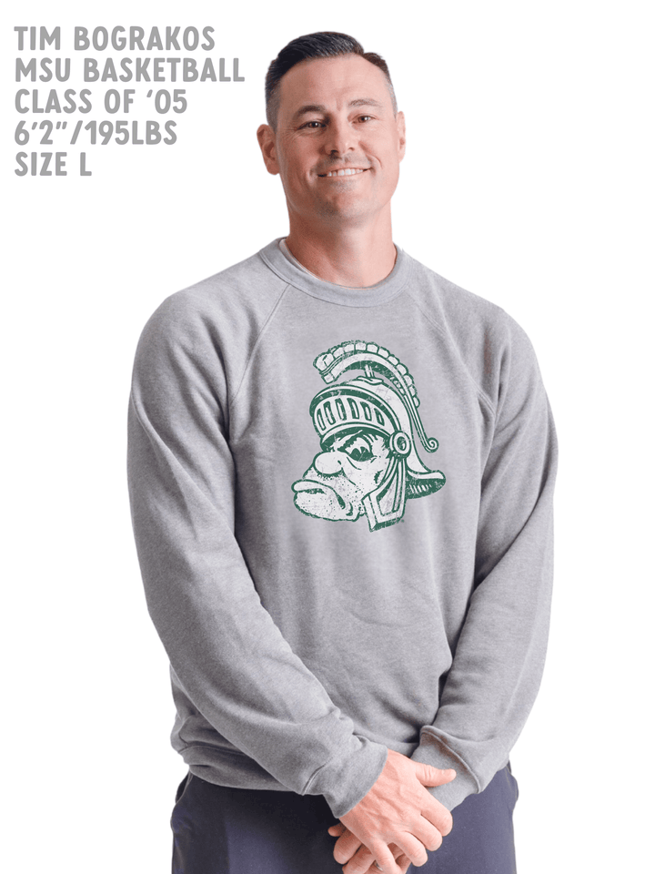 Vintage Michigan State Crewneck Sweatshirt with Gruff Sparty Print