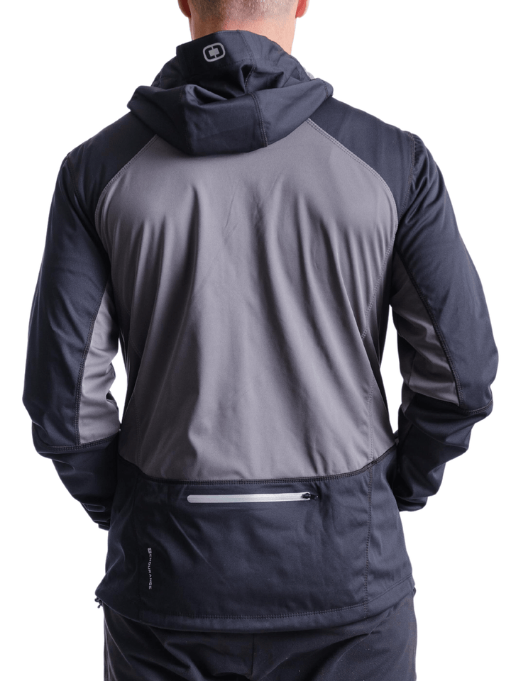 Back of Michigan State Jacket showing reflective details
