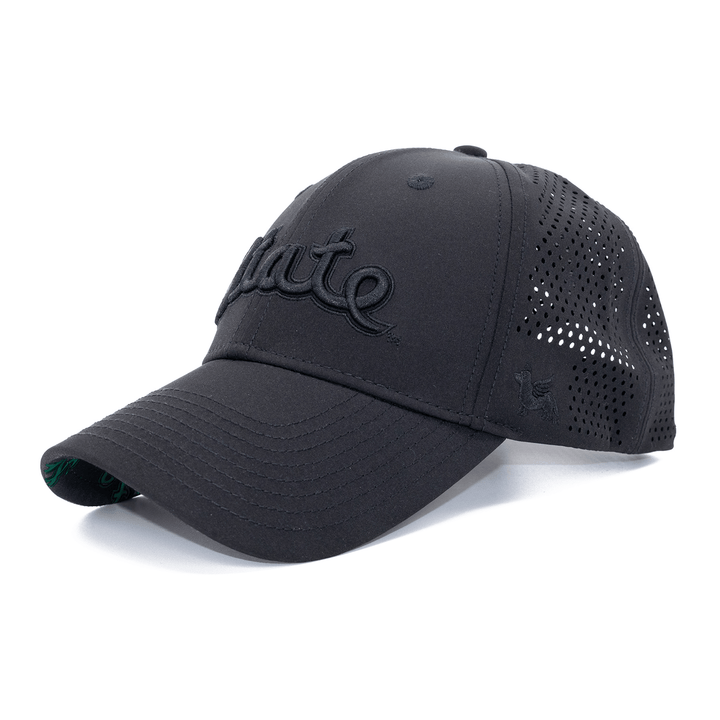 All black Michigan State hat from Nudge Printing featuring the iconic State Script logo embroidered on the front.