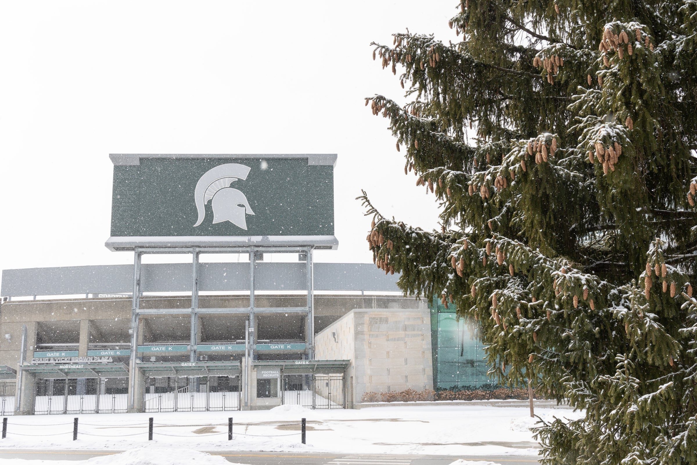 Michigan State Spartan Stadium Winter