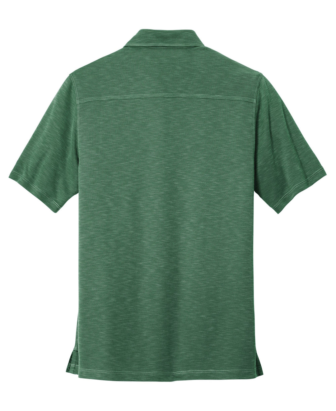 Michigan State Tommy Bahama Branded Polo embroidered on left chest with white Spartan Helmet logo from Nudge Printing Back view mock up