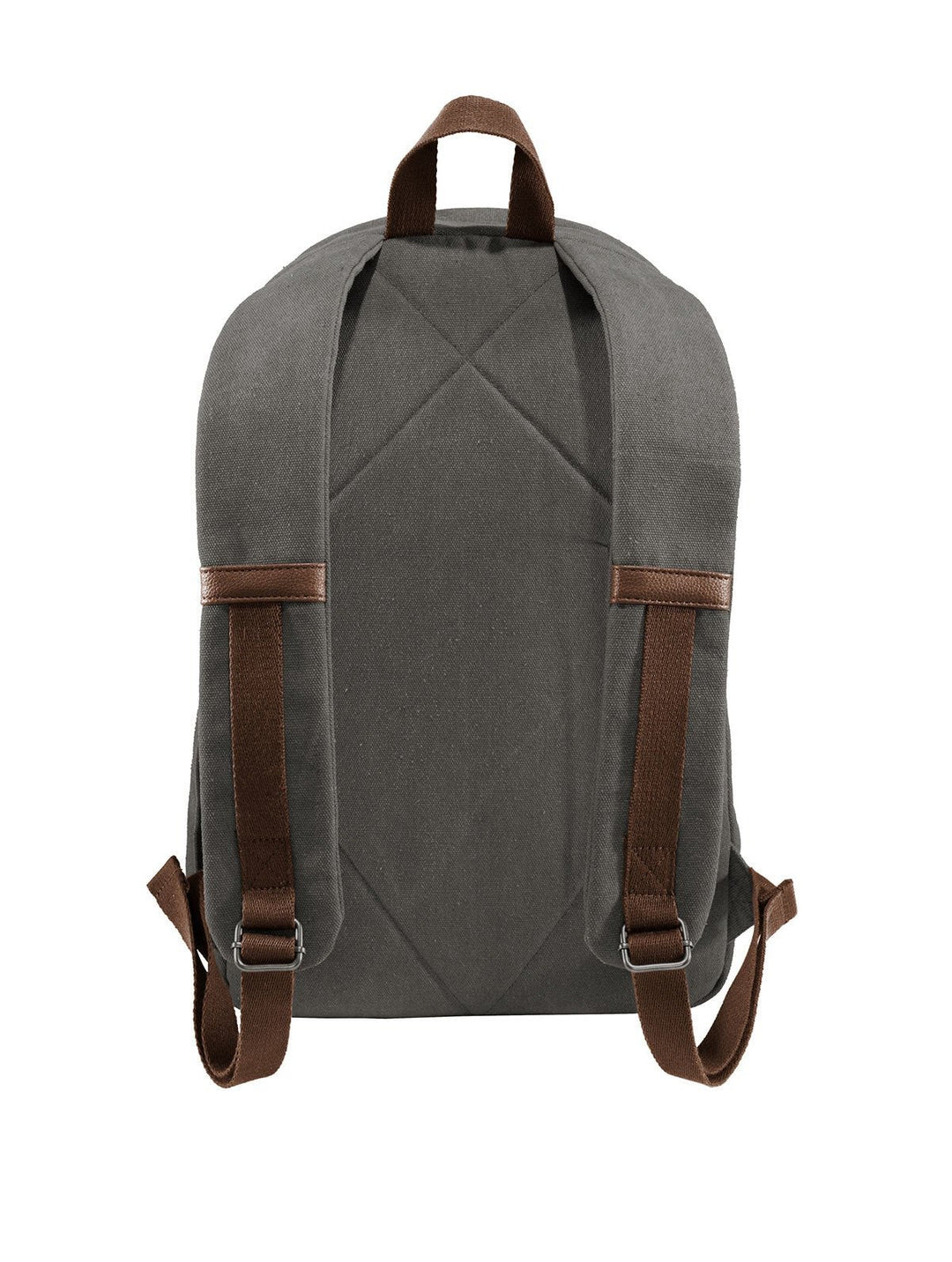 Back view of a Port Authority cotton canvas backpack from Nudge Printing