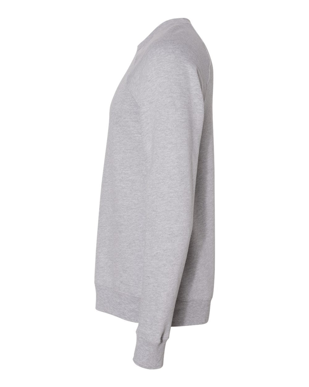 Left Sleeve of Grey Michigan State Crewneck Sweatshirt