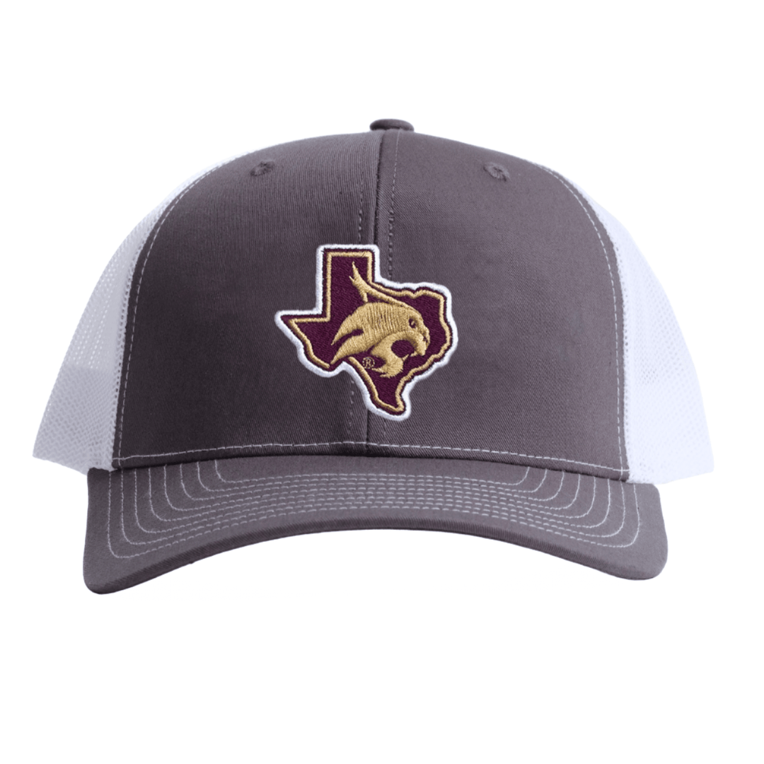 Texas State University Hat Charcoal Trucker