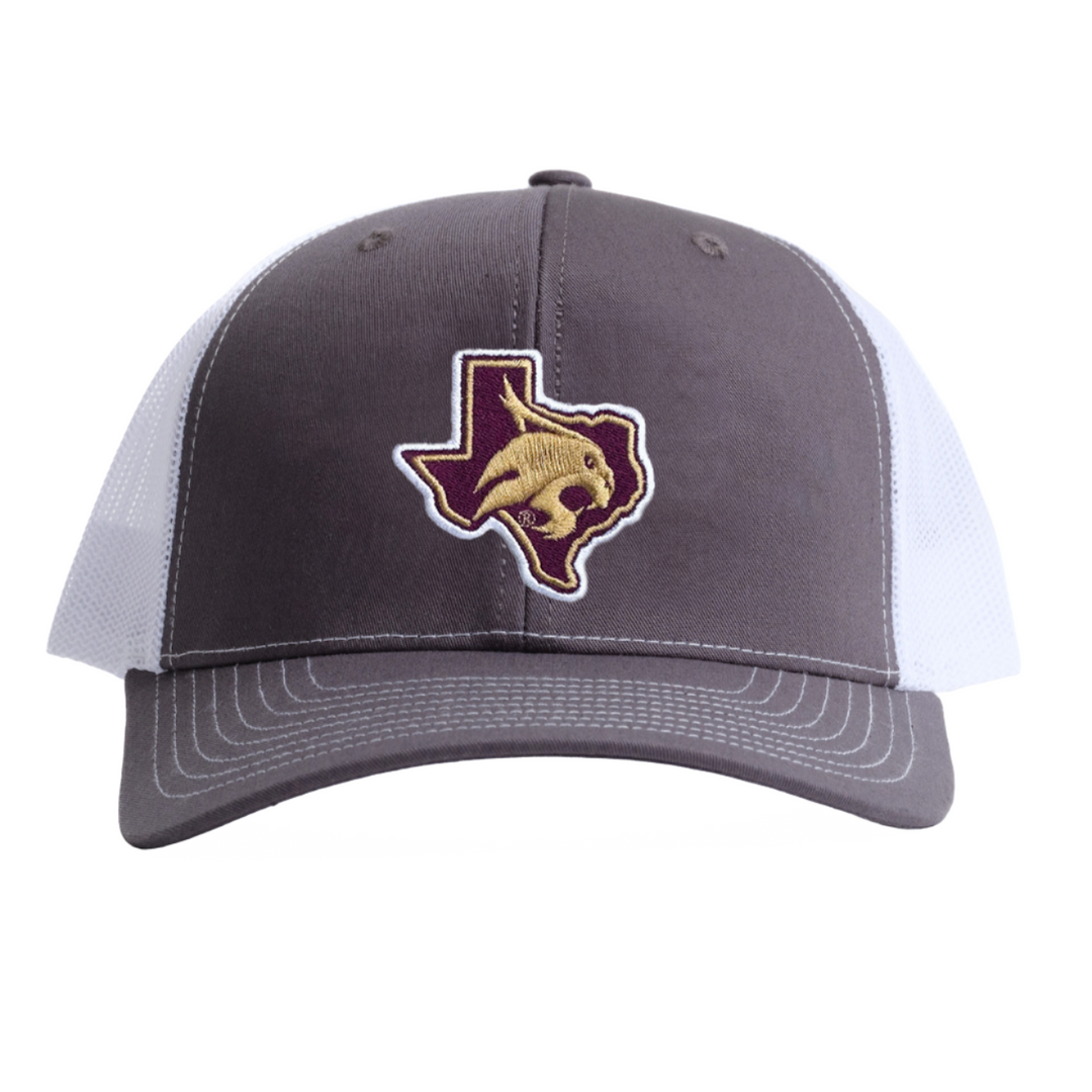 Texas State University Hat Charcoal Trucker