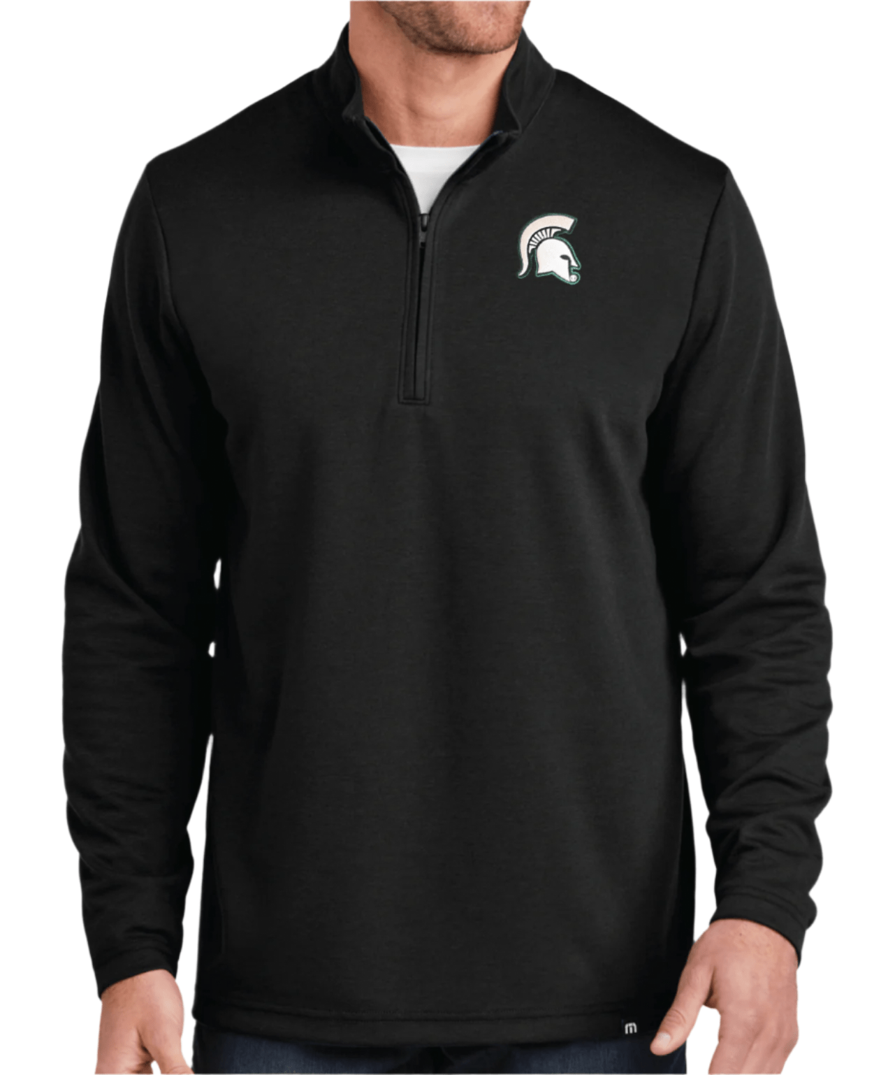 Michigan State Quarter Zip with Spartan Helmet Logo – Nudge