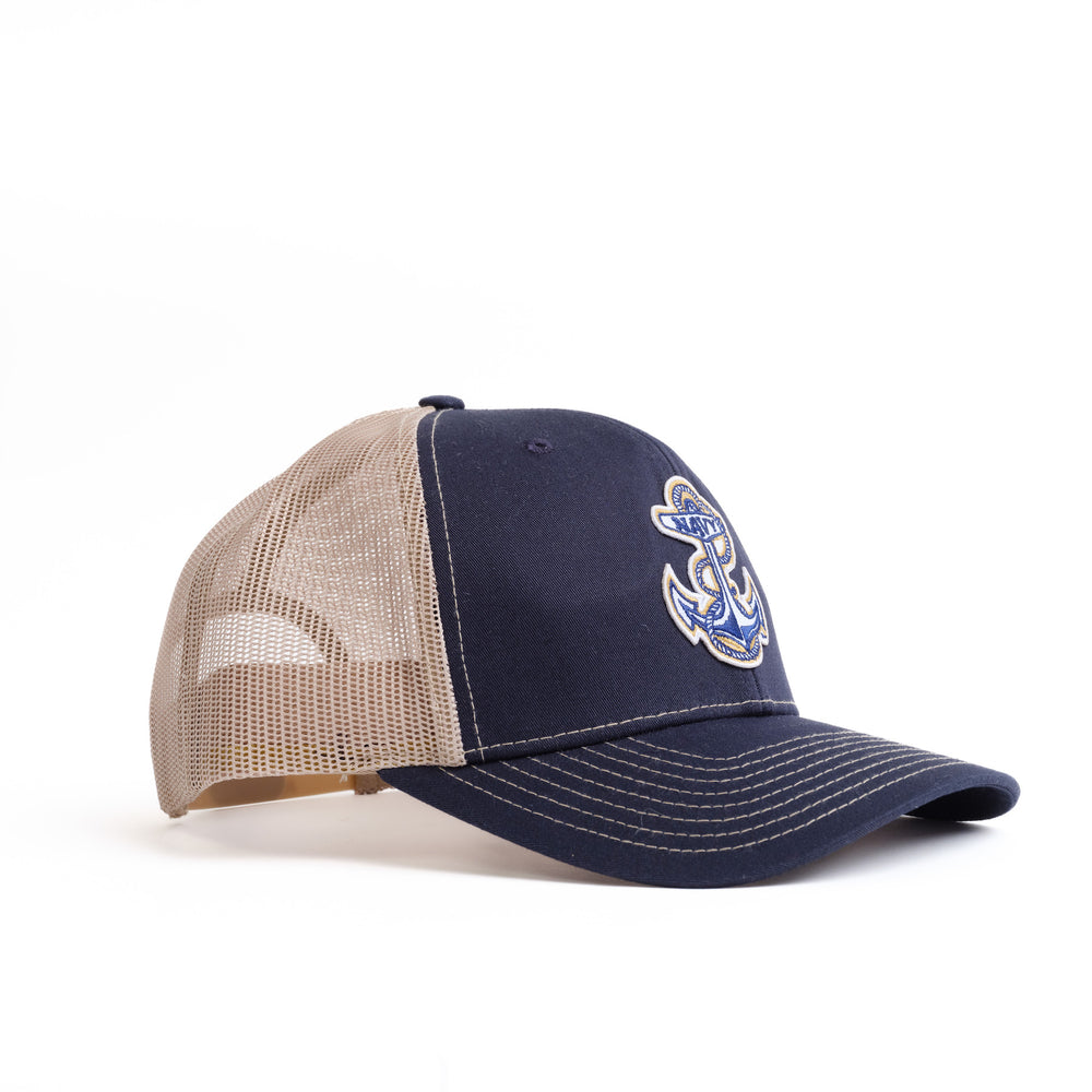 Angled view of Anchor USNA Hat