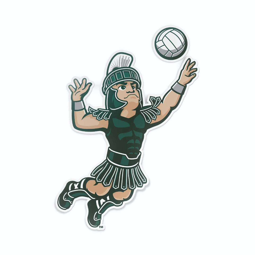 MSU Sparty Volleyball Car Decal Sticker