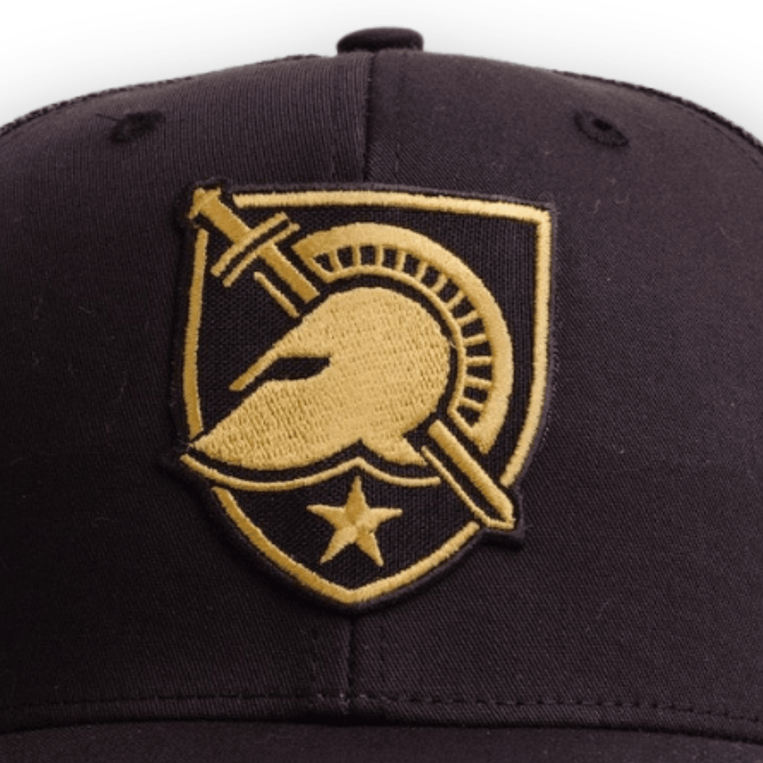 Army Black Knights Hat in Black Patch Close Up