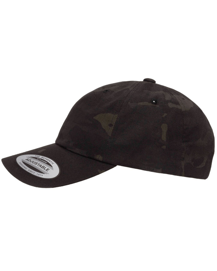 Left Profile of West Point Army Black Camo Dad Hat