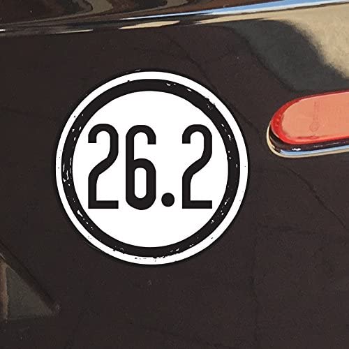 26.2 Miles Marathon bumper sticker car decal from Nudge Printing