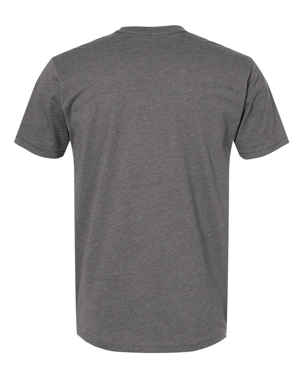 Back of dark grey shirt from Nudge Printing