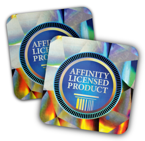 Affinity Licensed Product Holographic Stickers