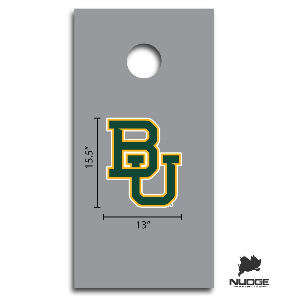 Baylor University "BU" Jumbo Corn Hole Decal