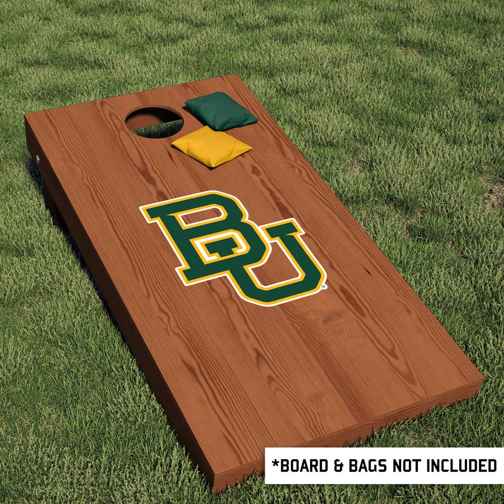 Baylor University Bears Primary BU Logo Cornhole Decal - Nudge Printing