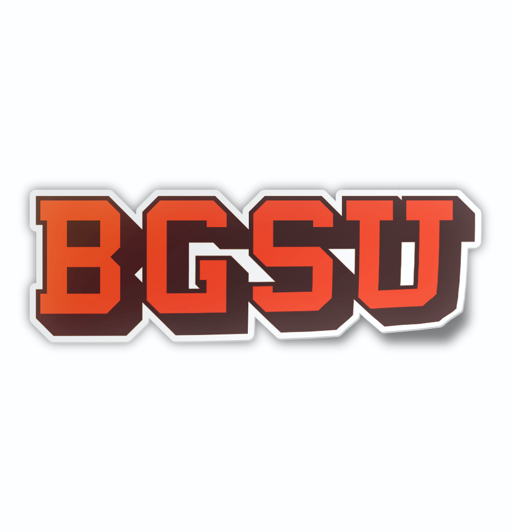 Bowling Green State Falcons Vintage Block BGSU Car Decal Bumper Sticker