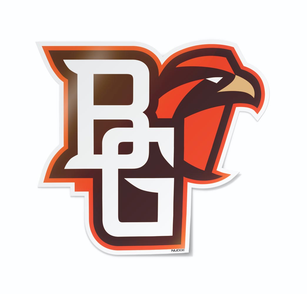 Bowling Green State Falcons Primary Logo Car Decal Bumper Sticker - Nudge Printing