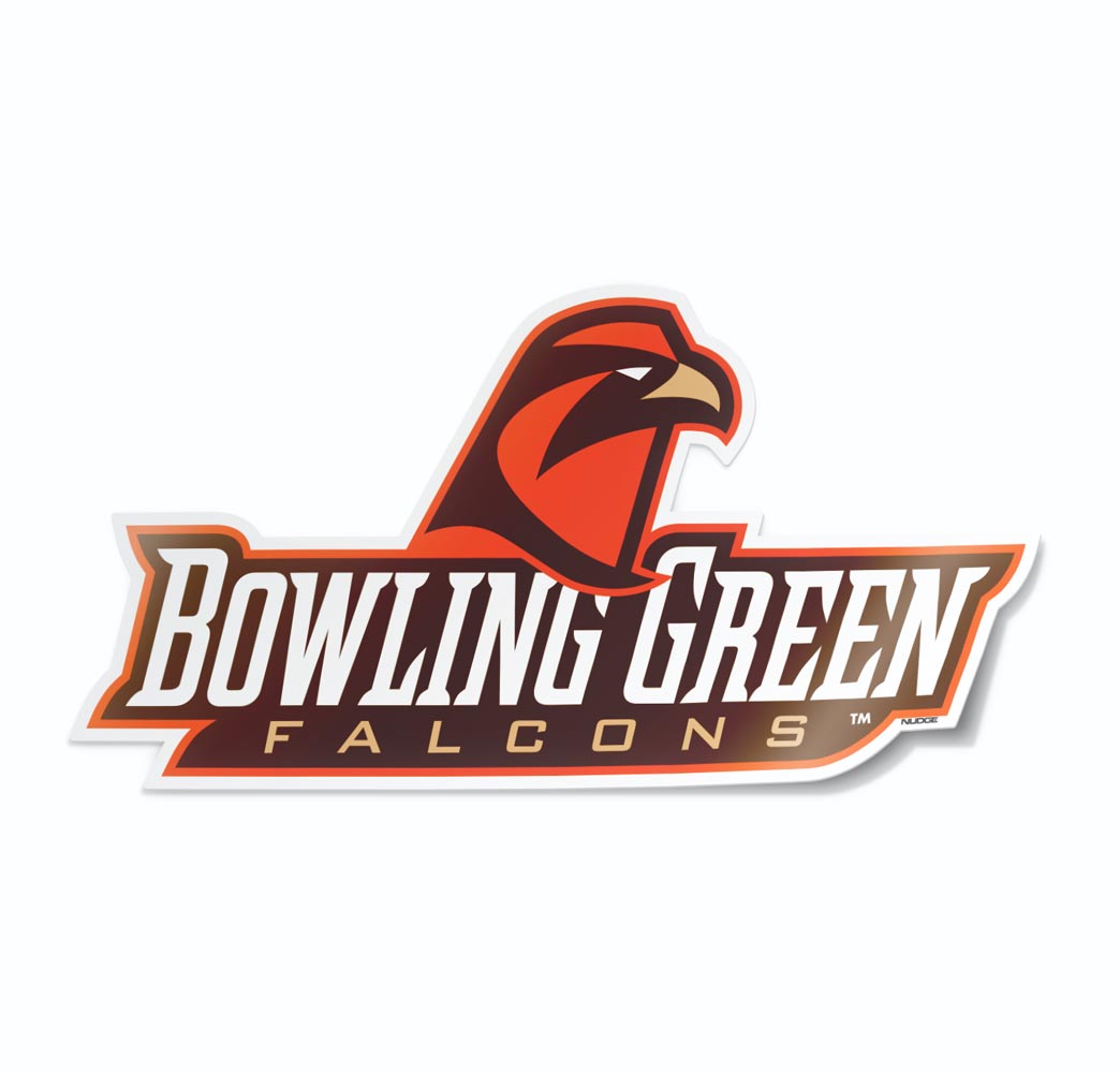Bowling Green State Falcons Combo Logo Car Decal Bumper Sticker - Nudge Printing