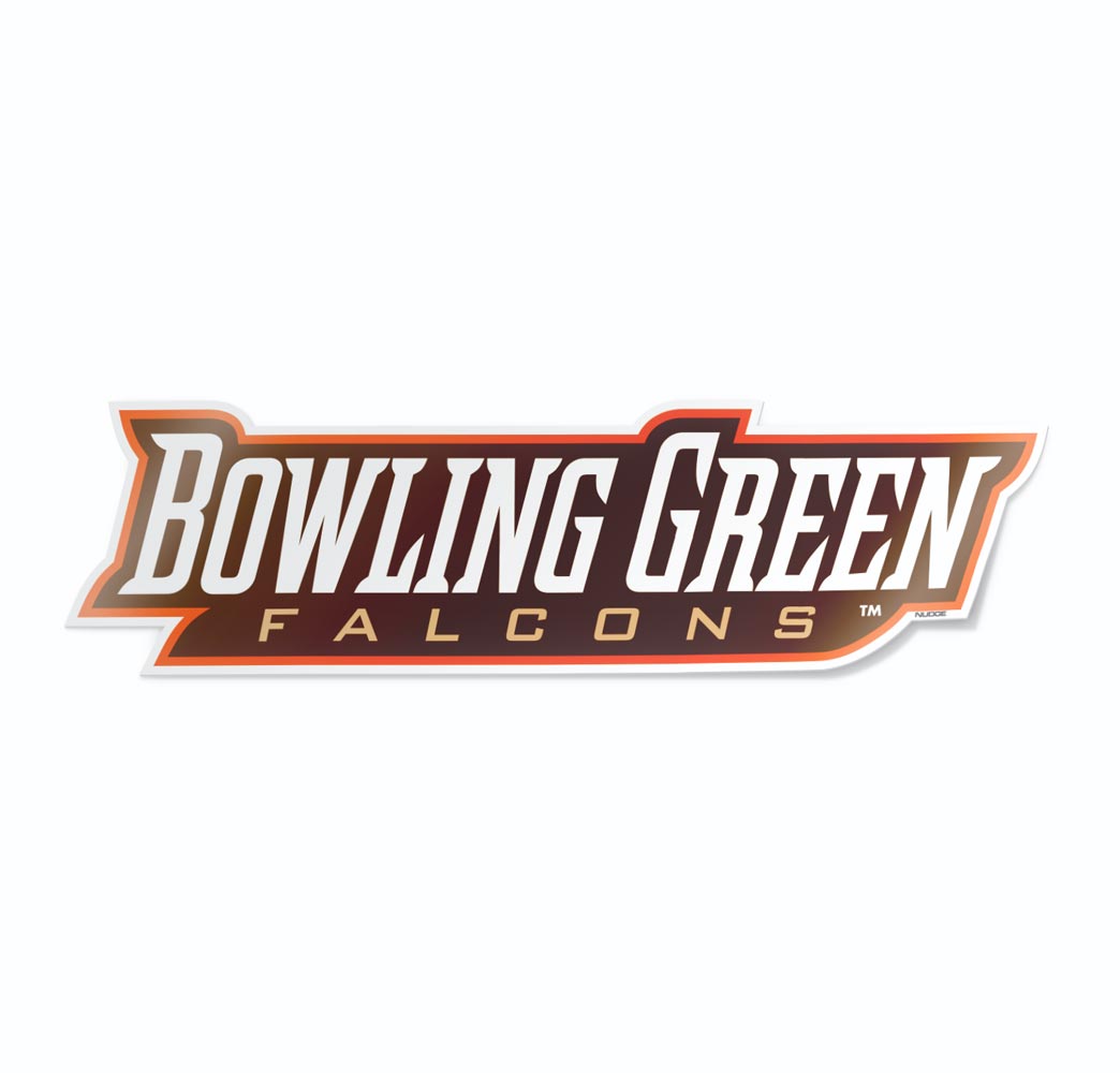 Bowling Green State Falcons Wordmark Car Decal Bumper Sticker - Nudge Printing