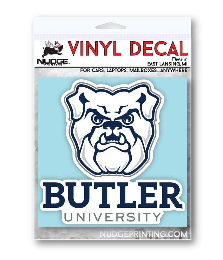 Butler University Bulldog with "Butler University" Combo Logo Decal